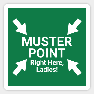 Cruise Wear Funny Muster Drill Muster Point Sign Cruise Sticker